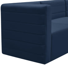 Load image into Gallery viewer, Quincy Navy Velvet Modular Armless Chair