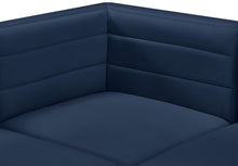Load image into Gallery viewer, Quincy Navy Velvet Modular Corner Chair