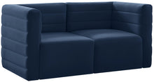 Load image into Gallery viewer, Quincy Navy Velvet Modular Sofa