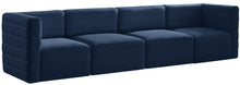 Load image into Gallery viewer, Quincy Navy Velvet Modular Sofa