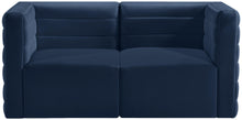 Load image into Gallery viewer, Quincy Navy Velvet Modular Sofa