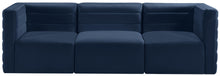 Load image into Gallery viewer, Quincy Navy Velvet Modular Sofa