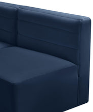 Load image into Gallery viewer, Quincy Navy Velvet Modular Corner Chair
