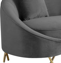 Load image into Gallery viewer, Serpentine Grey Velvet Sofa