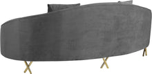 Load image into Gallery viewer, Serpentine Grey Velvet Sofa