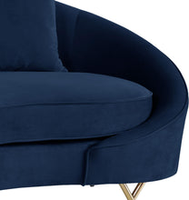 Load image into Gallery viewer, Serpentine Navy Velvet Sofa