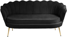 Load image into Gallery viewer, Gardenia Black Velvet Loveseat
