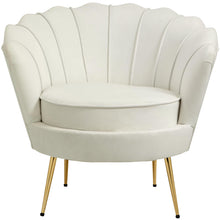 Load image into Gallery viewer, Gardenia Cream Velvet Chair