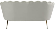 Load image into Gallery viewer, Gardenia Cream Velvet Loveseat