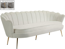 Load image into Gallery viewer, Gardenia Cream Velvet Sofa