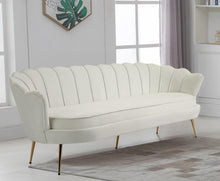 Load image into Gallery viewer, Gardenia Cream Velvet Sofa