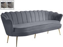 Load image into Gallery viewer, Gardenia Grey Velvet Sofa