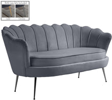 Load image into Gallery viewer, Gardenia Grey Velvet Loveseat