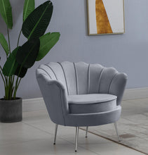 Load image into Gallery viewer, Gardenia Grey Velvet Chair
