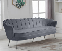 Load image into Gallery viewer, Gardenia Grey Velvet Sofa