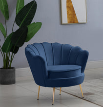 Load image into Gallery viewer, Gardenia Navy Velvet Chair