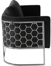 Load image into Gallery viewer, Casa Black Velvet Loveseat