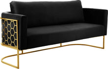 Load image into Gallery viewer, Casa Black Velvet Sofa