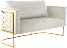 Load image into Gallery viewer, Casa Cream Velvet Loveseat