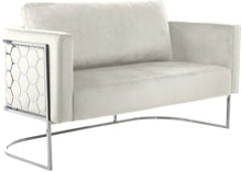 Load image into Gallery viewer, Casa Cream Velvet Loveseat
