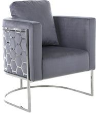 Load image into Gallery viewer, Casa Grey Velvet Chair