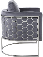 Load image into Gallery viewer, Casa Grey Velvet Chair