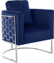 Load image into Gallery viewer, Casa Navy Velvet Chair