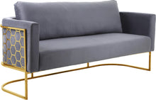 Load image into Gallery viewer, Casa Grey Velvet Sofa