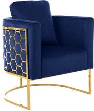 Load image into Gallery viewer, Casa Navy Velvet Chair