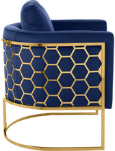 Load image into Gallery viewer, Casa Navy Velvet Chair