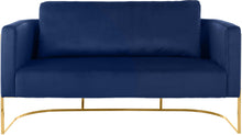Load image into Gallery viewer, Casa Navy Velvet Loveseat