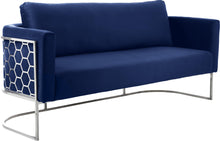 Load image into Gallery viewer, Casa Navy Velvet Sofa