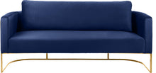 Load image into Gallery viewer, Casa Navy Velvet Sofa