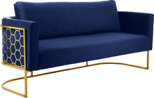 Load image into Gallery viewer, Casa Navy Velvet Sofa