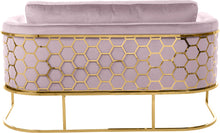 Load image into Gallery viewer, Casa Pink Velvet Loveseat