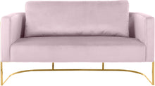 Load image into Gallery viewer, Casa Pink Velvet Loveseat