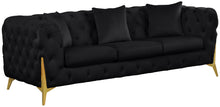 Load image into Gallery viewer, Kingdom Black Velvet Sofa