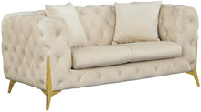Load image into Gallery viewer, Kingdom Cream Velvet Loveseat