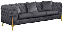 Load image into Gallery viewer, Kingdom Grey Velvet Sofa