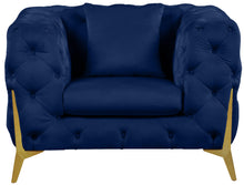 Load image into Gallery viewer, Kingdom Navy Velvet Chair