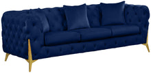 Load image into Gallery viewer, Kingdom Navy Velvet Sofa