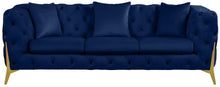 Load image into Gallery viewer, Kingdom Navy Velvet Sofa
