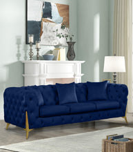 Load image into Gallery viewer, Kingdom Navy Velvet Sofa