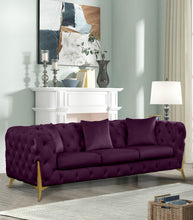 Load image into Gallery viewer, Kingdom Purple Velvet Sofa