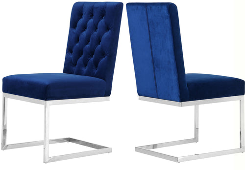 Carlton Navy Velvet Dining Chair