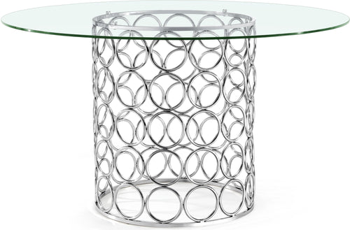 Opal Chrome Dining Table