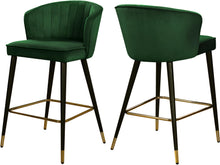 Load image into Gallery viewer, Cassie Green Velvet Stool