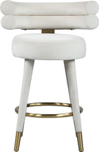 Load image into Gallery viewer, Fitzroy Cream Velvet Counter Stool