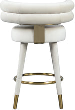 Load image into Gallery viewer, Fitzroy Cream Velvet Counter Stool