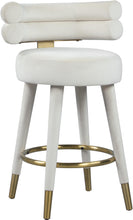 Load image into Gallery viewer, Fitzroy Cream Velvet Counter Stool